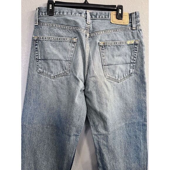 Levi Strauss Signature Men's 33 X 32 Relaxed Straight Denim Jeans Riding Cowboy - Picture 4 of 10